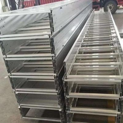 大跨距电缆桥架 梯形不锈钢输电线槽 定尺切割